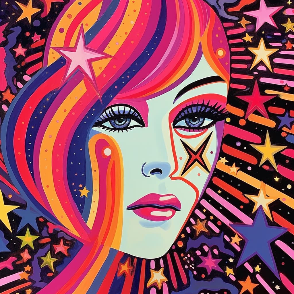 The Girl with the Starry Eyes: A Journey through Psychedelic Pop Art